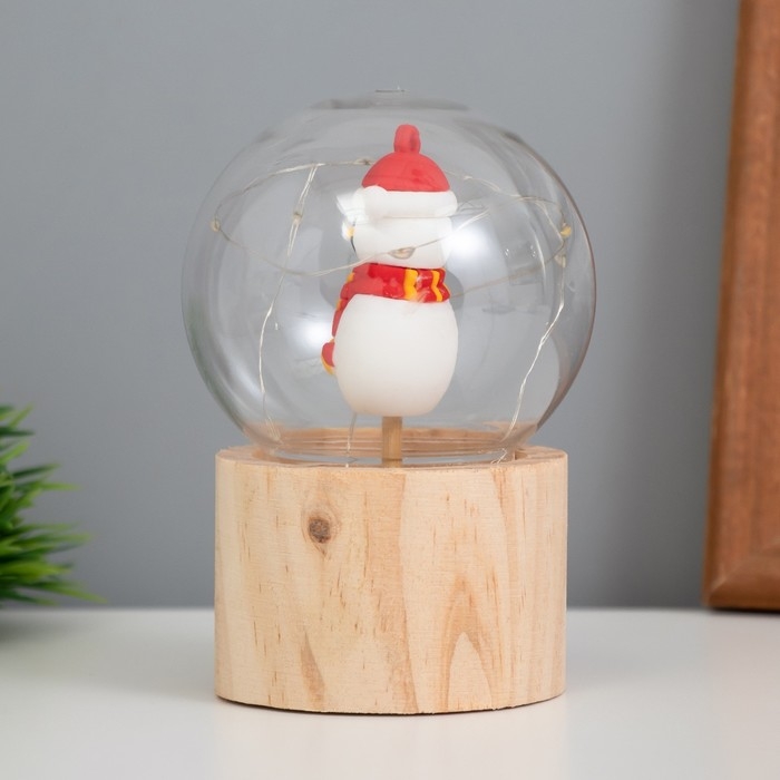 Ночник &laquo;Шар-снеговик&raquo; LED 3хAG10 шар 8см 6,5х6,5х11,5см