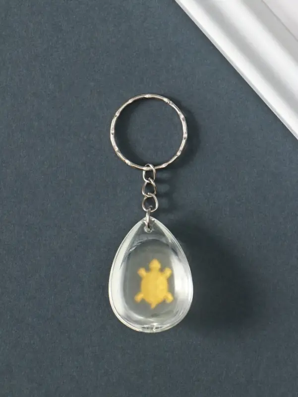 Брелок пластик "Черепашка в капле" 3,3х2,4х0,8 см