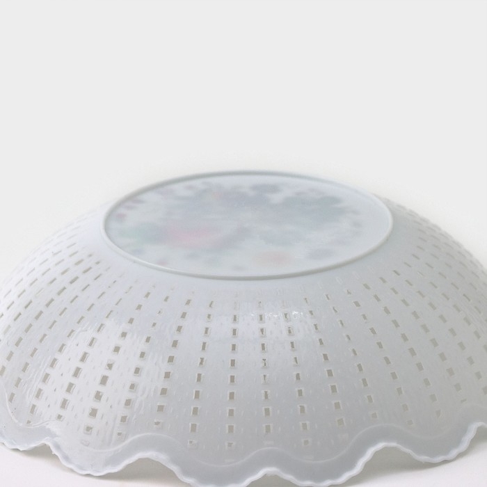 Ваза для хлеба и фруктов &laquo;Вязание&raquo;, 18&times;4,5 см, белый, рисунок МИКС