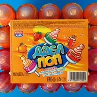 Карамель на палочке &laquo;Дабл поп&raquo; с кислой пудрой, ассорти, 7 г