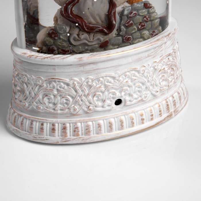 Светодиодная фигура &laquo;Свеча с ангелом&raquo; 12.3 &times; 24 &times; 8 см, пластик, батарейки ААх3 (не в комплекте), USB, свечение тёплое белое