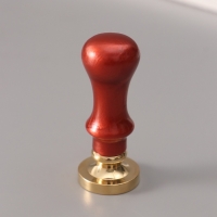 Печать для сургуча с пластиковой ручкой "Венок с буквой P" 2,5х2,5х6,3 см