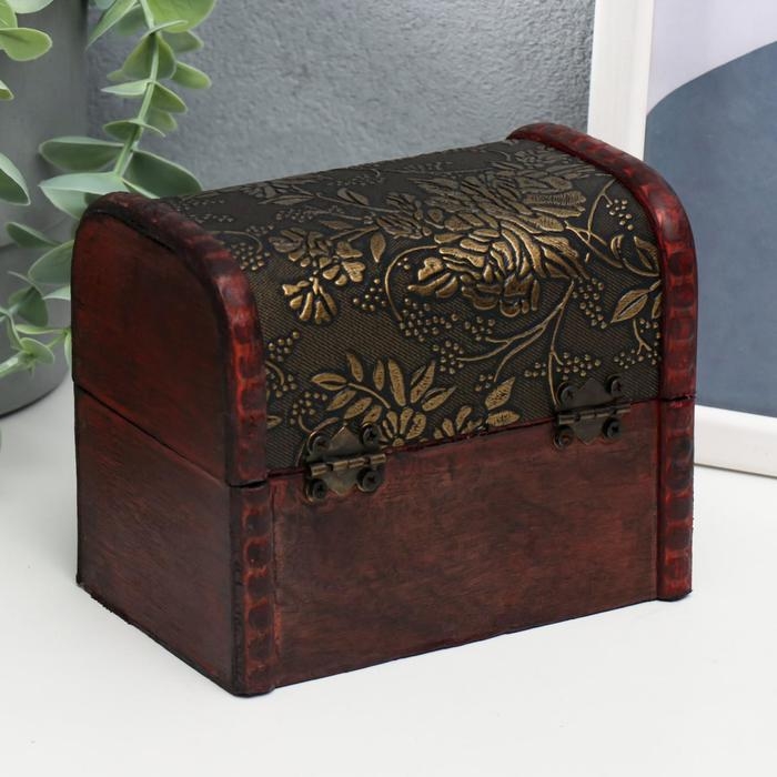 Шкатулка дерево сундучок "Цветущий сад и бабочки" набор 3 шт 8х14х6,5 11х18х12 15х22х16 см