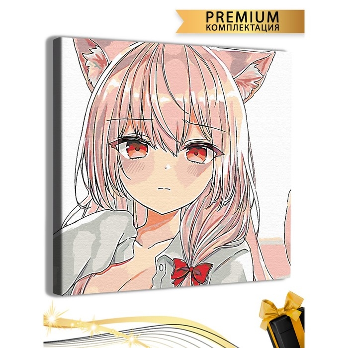 Картина по номерам &laquo;Аниме&raquo; холст на подрамнике, 40 &times; 40 см см