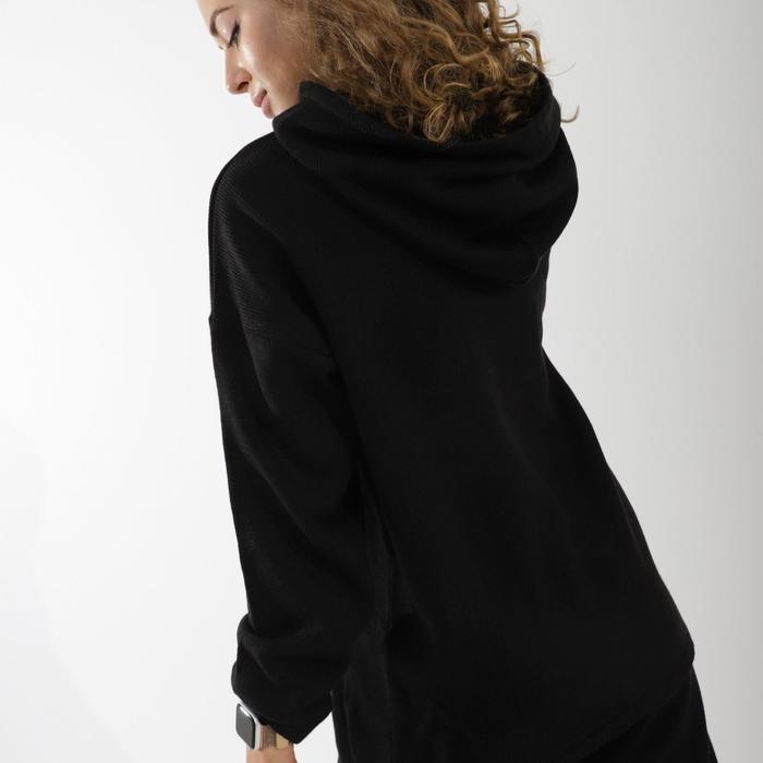 Костюм вязаный SL, с капюшоном, 42-44, чёрный Костюм вязаный SL, с капюшоном, 42-44, чёрный