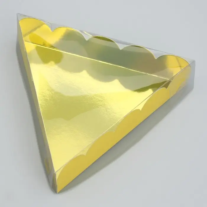 Коробка для печенья, кондитерская упаковка с пластиковой крышкой, &laquo;Жёлтая&raquo;, 18 х 3 см