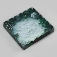 Коробка для печенья, кондитерская новогодняя упаковка, &laquo;Пусть сбудутся мечты&raquo;, 18&times;18&times;3 см