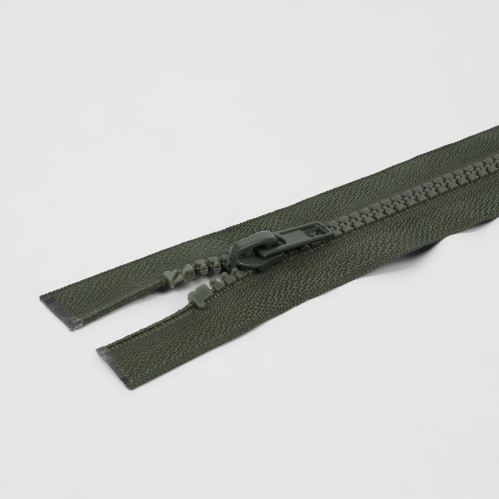 Молния &laquo;Трактор&raquo;, №5, разъёмная, 2 замка, замки автомат, 90 см, цвет хаки, цена за 1 штуку
