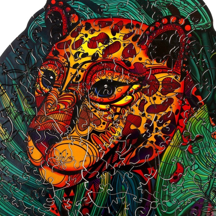 Пазлы деревянные фигурные &laquo;&lrm;Быстрый гепард&raquo;&lrm;, 126 элементов