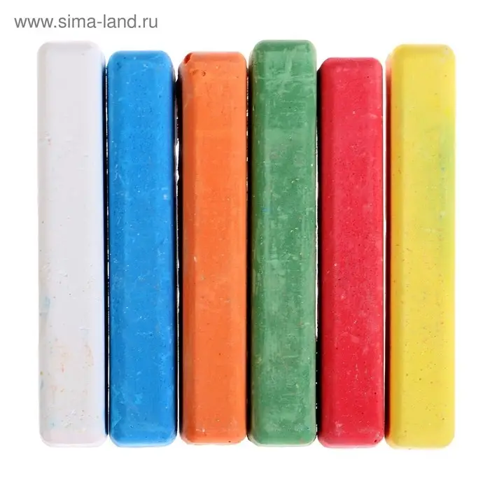 Мелки цветные "АЛГЕМ", в наборе 6 штук, квадратные