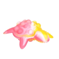 Прорезыватель силиконовый для зубов с погремушкой Крошка Я &laquo;Черепаха&raquo;, розовый