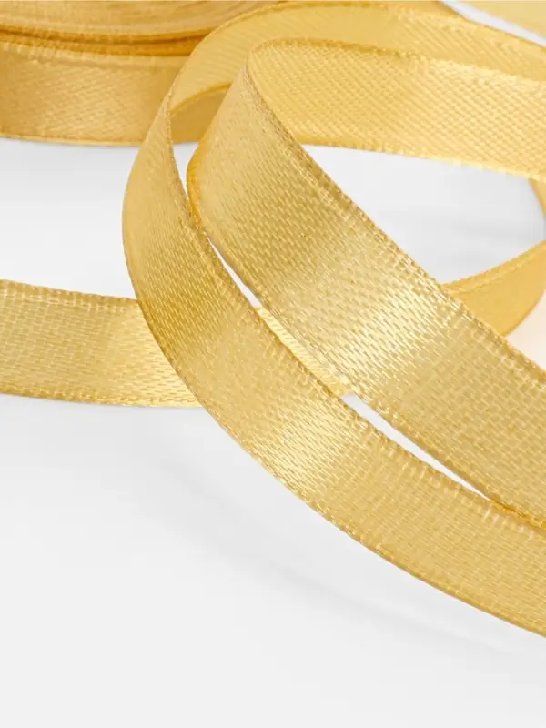 Лента атласная, 10 мм, 23&plusmn;1 м, золотисто-бежевая №186