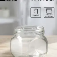 Банка стеклянная для консервирования &laquo;Квадро&raquo;, ТО-82 мм, 350 мл