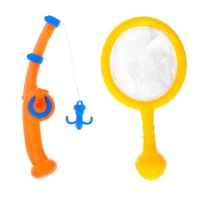 Рыбалка &laquo;Волна приключений&raquo; в корзине: 1 удочка, 1 сачок, 20 рыбок, МИКС