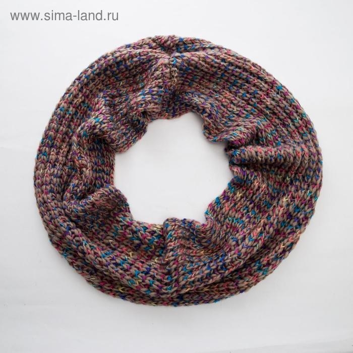 Снуд MINAKU, цвет бежево-бордовый, 75х25 см Снуд MINAKU, цвет бежево-бордовый, 75х25 см