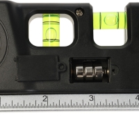 Уровень универсальный 4 в 1 ТУНДРА, лазерный, пузырьковый, рулетка 2.5 м, линейка 150 мм