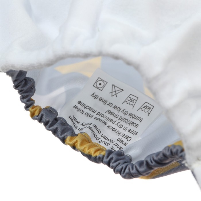 Многоразовый подгузник &laquo;Треугольники&raquo;, 3-15 кг, цвет серый, Крошка Я