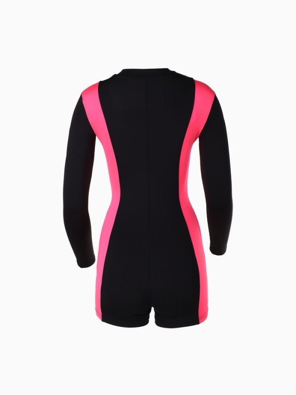 Комбинезон женский на молнии MINAKU, цвет чёрный, р-р 42