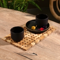 Коврик из тикового дерева, 30х20х0,7 см