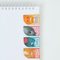 Закладки магнитные для книг, 4 шт. &laquo;Любознательные коты&raquo;