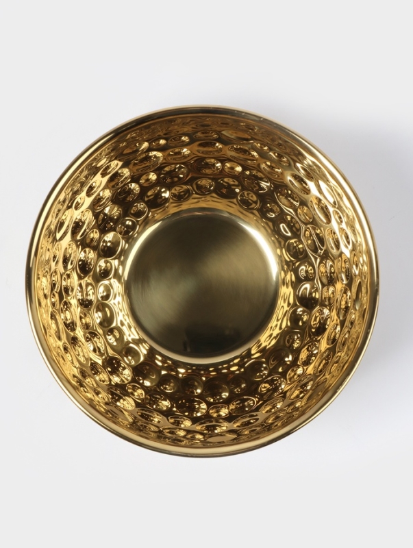 Набор мисок-салатников из нержавеющей стали 16/20/24 см, цвет золотой