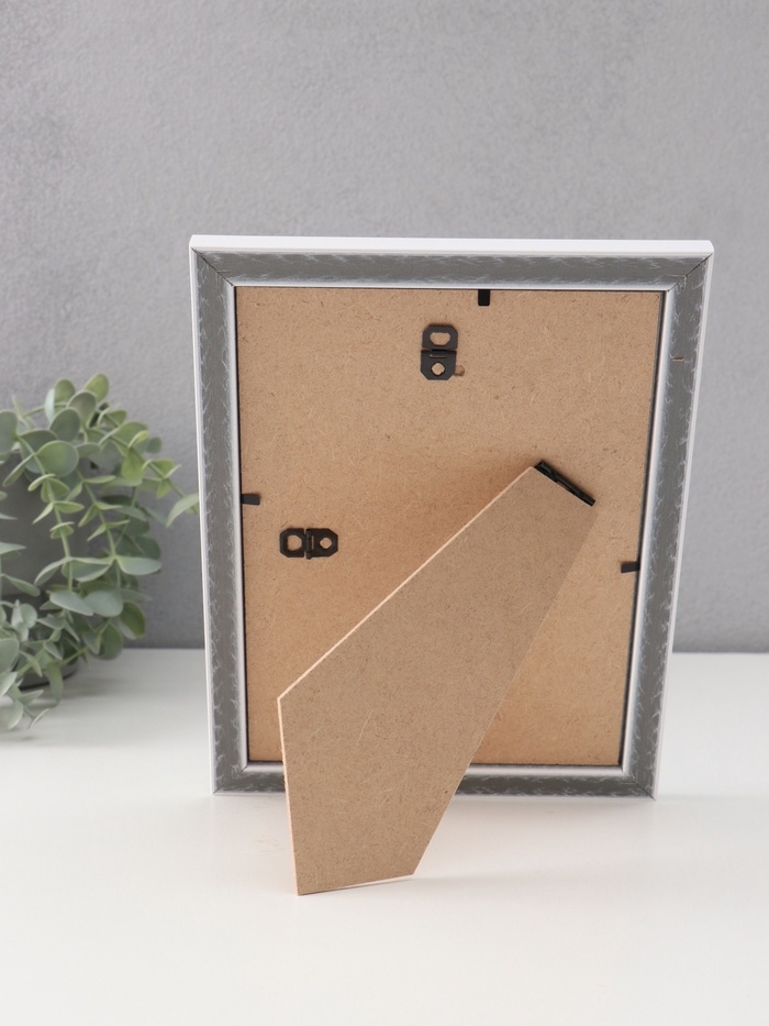 Фоторамка пластик "МИРАМ" 15х21 см, белый, золото