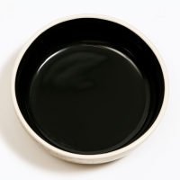 Миска керамическая "Графичная Коты" 200мл, 12 х 3,5 см, бежево-чёрная