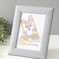 Фоторамка для фото 15х21 см "Luxe Elegance" пластик, серо-голубой, (пластик экран)