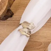 Кольцо для салфеток &laquo;Листья&raquo;, 5&times;5&times;5 см, алюминий
