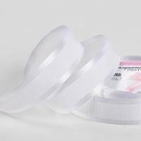 Лента декоративная, репсовая/атласная, 25 мм, 9,1 &plusmn; 0,5 м, белая №001