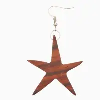 Серьги " Звезда" дерево соно