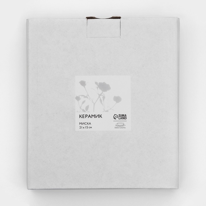Тарелка керамическая глубокая &laquo;Керамик&raquo;, 21х15 х 5,8 см, 400 мл