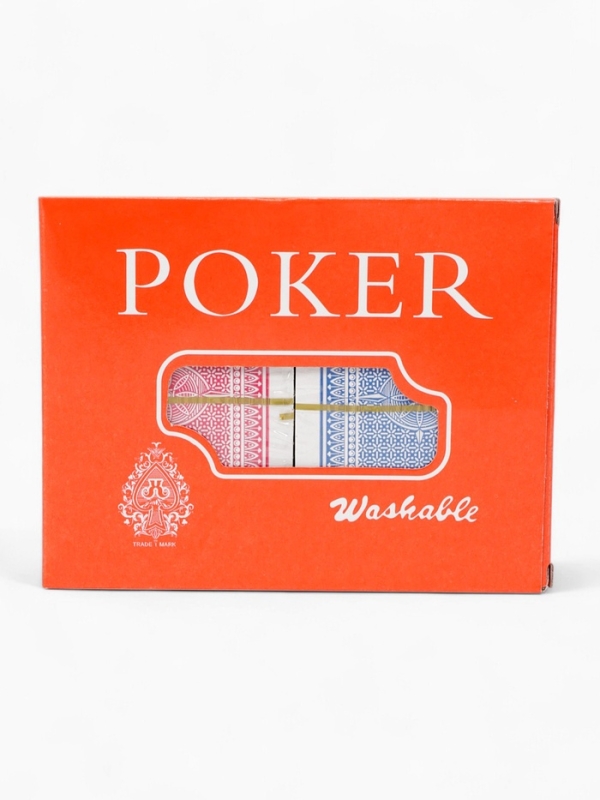 Карты игральные пластиковые 54 шт "Покер", 19 мкм, карта 5.5 х 8.5 см, набор 2 колоды