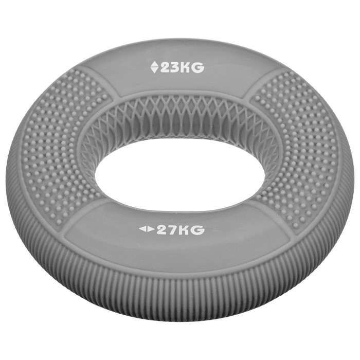 Эспандер кистевой с двойной нагрузкой ONLYTOP, массажный, 23-27 кг, цвет серый