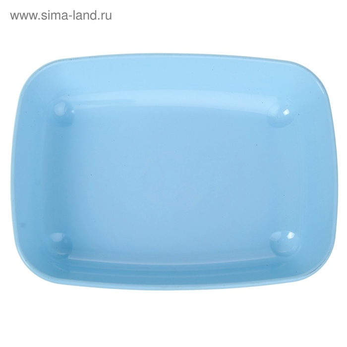 Туалет округлый без сетки 33,5 х 25 х 6 см, голубой