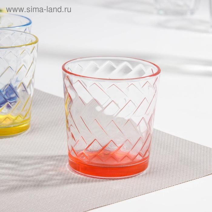 Набор стаканов &laquo;Джем&raquo;, 250 мл, 6 шт, цвет и форма МИКС