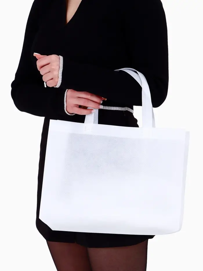 Пакет с петлевой ручкой, сумка - шопер &laquo;Эко&raquo;, 35&times;31&times;8 см, белый