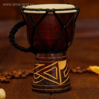 Сувенирный музыкальный инструмент барабан джембе "Светлый" 12х9х9 см МИКС Сувенирный музыкальный инструмент барабан джембе "Светлый" 12х9х9 см МИКС