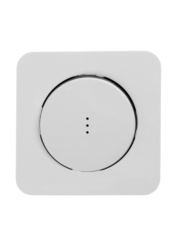 Выключатель, серия "Circular", 10 А, 1 кл., с подсветкой, скрытый, белый