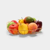 Ваза для фруктов "Милена" 28*28*7 см, цвет золотой