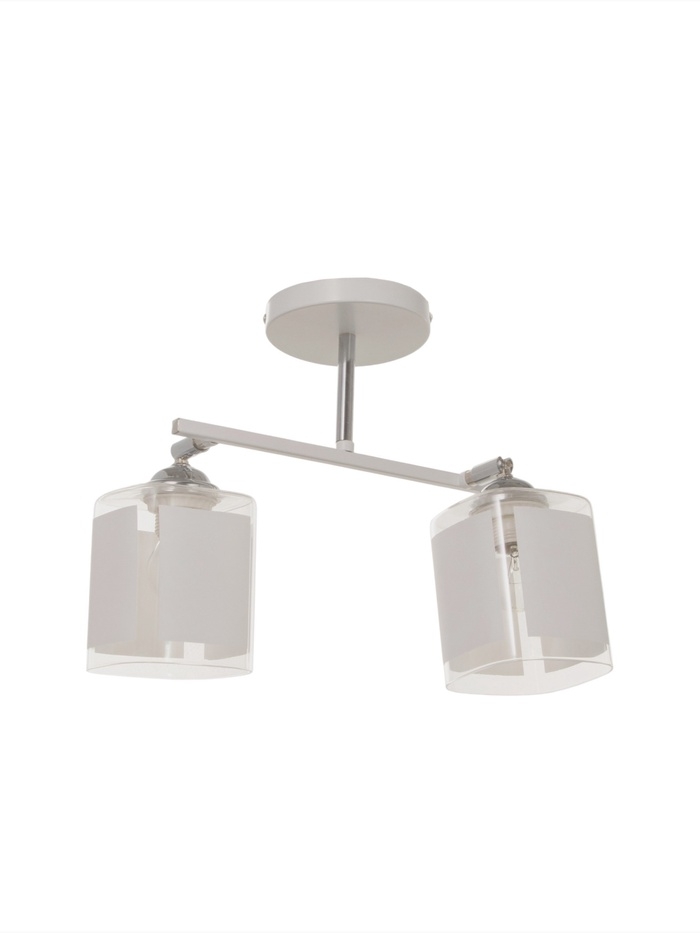 Люстра "Айрис" 2хЕ27 40Вт бело-хромовый 45х26х27 см BayerLux