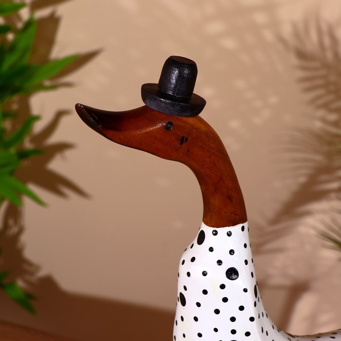 Сувенир "Утка ч/б" дерево 45 см