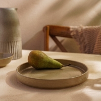 Тарелка фарфоровая обеденная SL Home &laquo;Песчаный бриз&raquo;, d=26 см, цвет бежевый