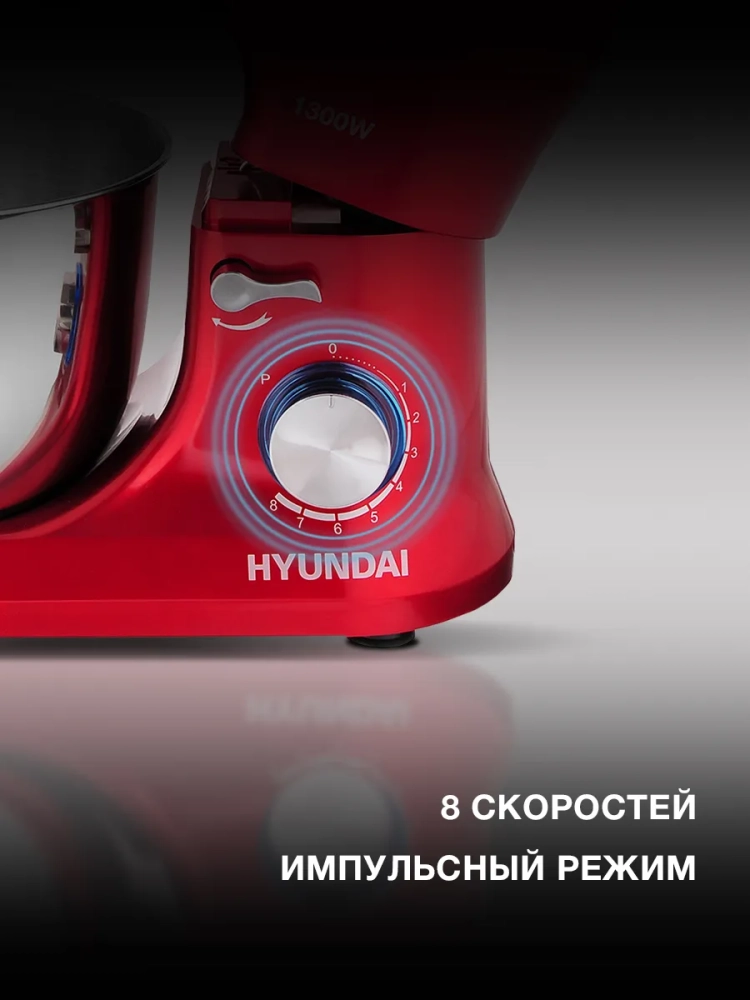 Миксер планетарный HYM-S6451 1300Вт красный