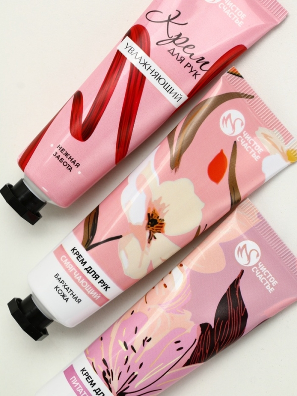 Набор три крема для рук в пакете, увлажнение,питание и смягчение