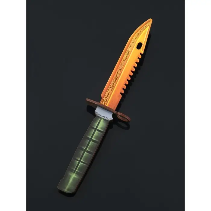 Набор сувенирное оружие &laquo;Красный с золотом&raquo;, автомат, пистолет с глушителем, нож-штык, 3 шт