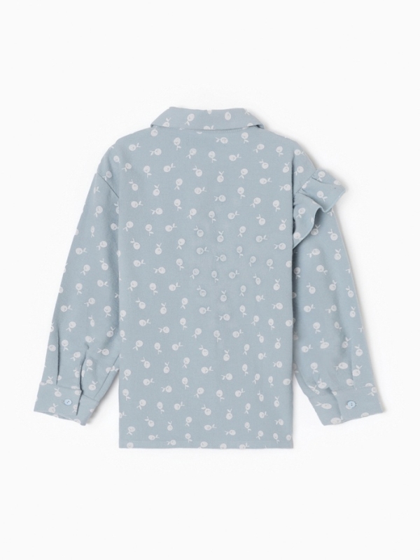 Рубашка детская с воланом KAFTAN р.30 (98-104 см), синий