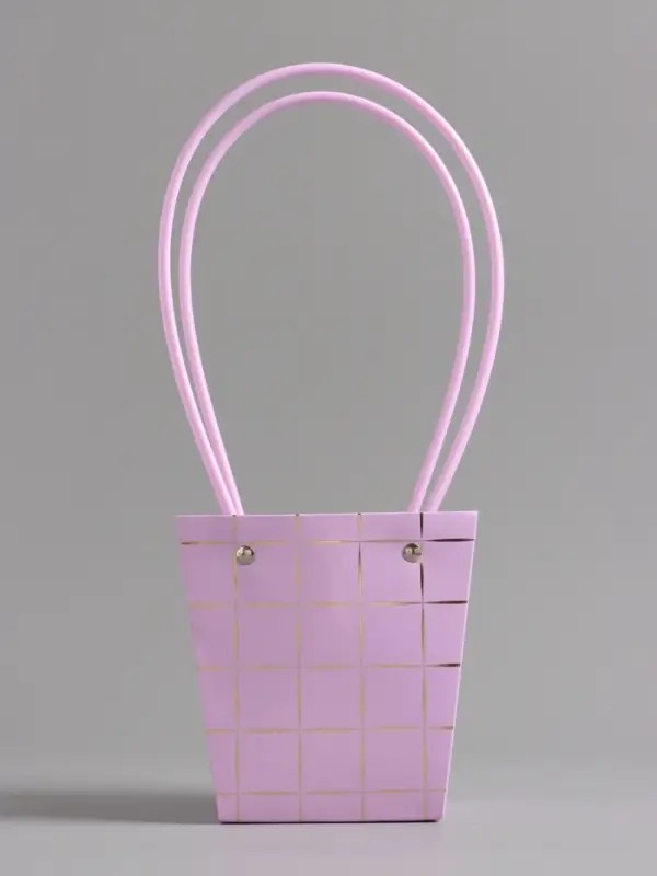 Сумка для цветов лиловая влагостойкая, 13x9.5x13&plusmn;5% см