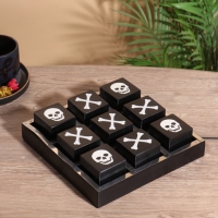 Настольная игра "Крестики-нолики" 20.5х20.5 см, манговое дерево, сталь, смола