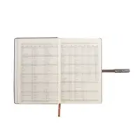 Ежедневник недатированный формат А5, с хлястиком, 112л, линия, пвх, Узор Коричневый